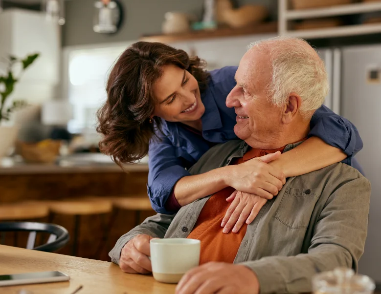 Couple having tea